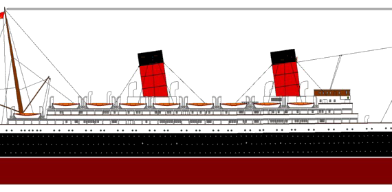 Корабль RMS Caronia [Ocean Liner] (1949) - чертежи, габариты, рисунки